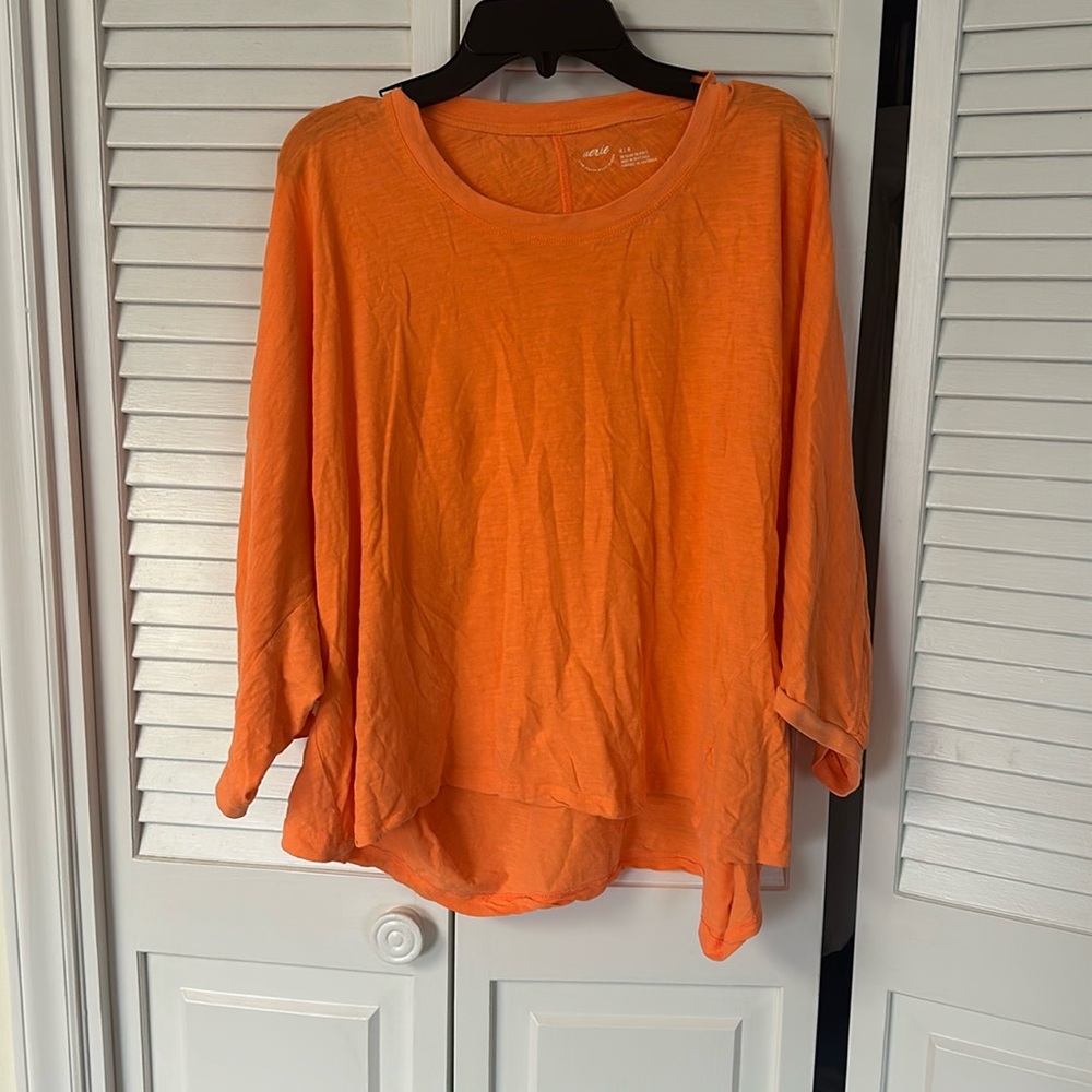 Aerie Drop Sleeve Orange T Shirt
